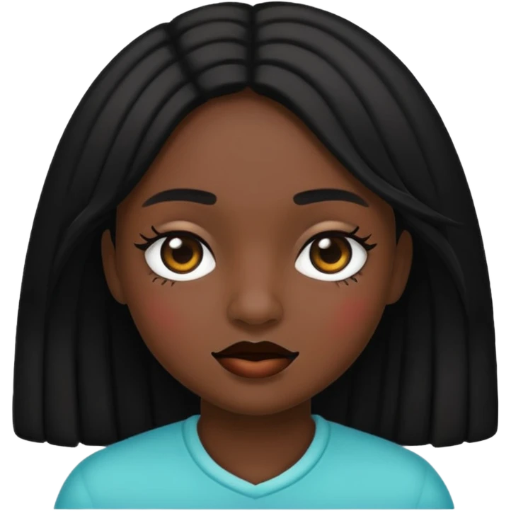 black face girl emoji