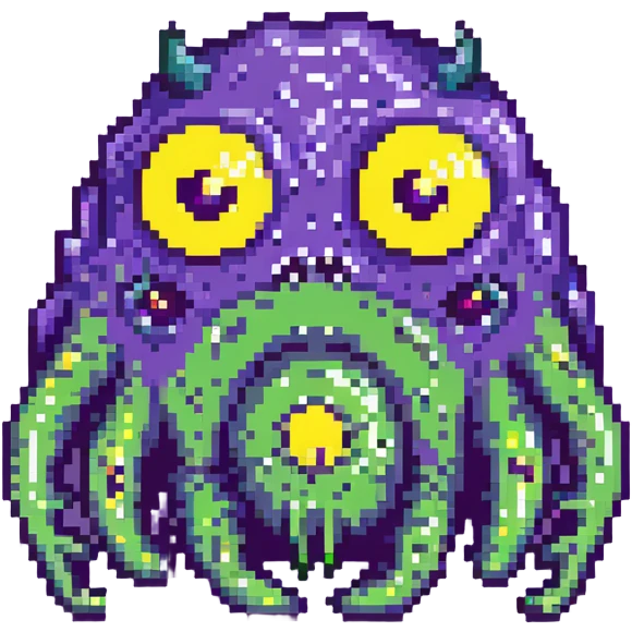 purple slime monster with multiple eyes emoji