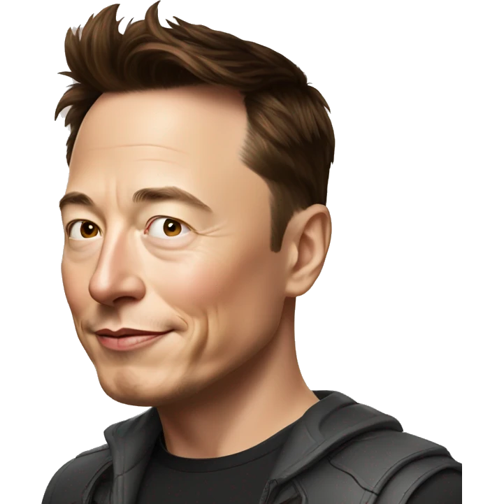 Elon musk with a iPhone 15 emoji