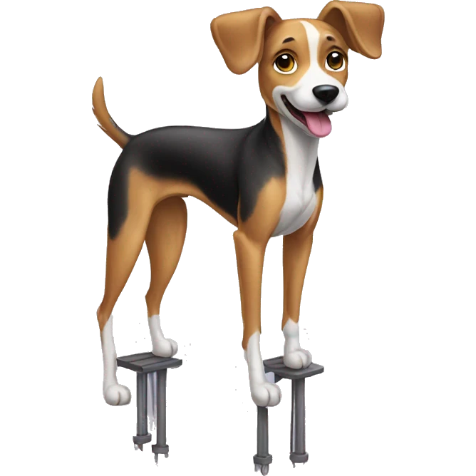 Dog on stilts emoji