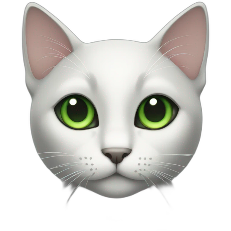 black cat with green eyes emoji