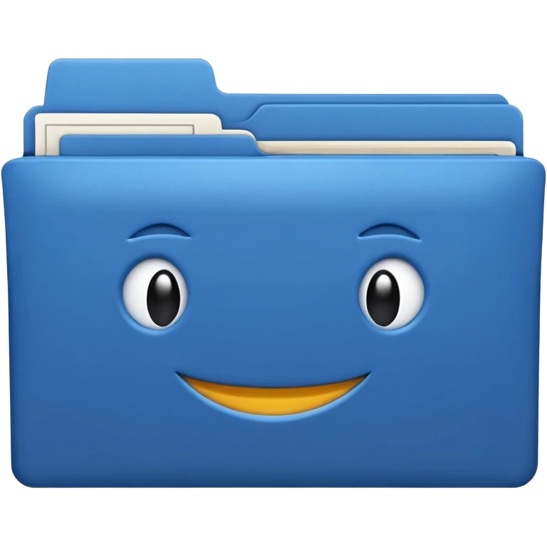 A **simple emoji-style icon** of a **blue multipocket folder**, clean and minimal, with **layered inner tabs**, subtle shading, and a **small blue Volkswagen Jetta car symbol** on the front.
 emoji