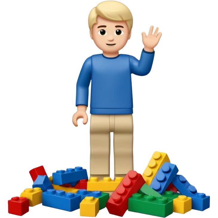 boys playing with legos full body emoji