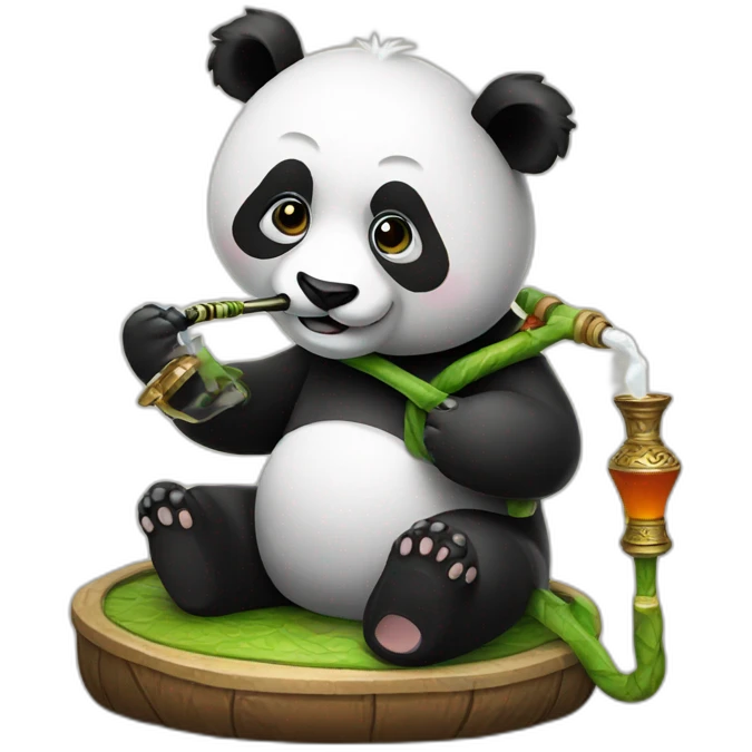 panda with a hookah emoji