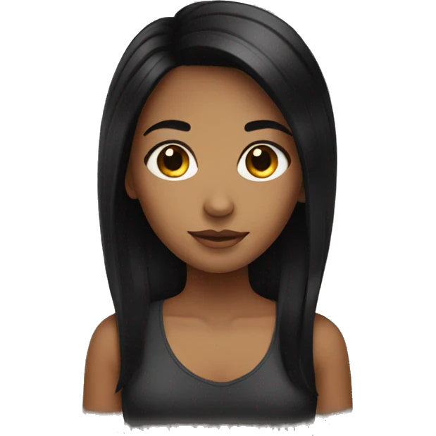 black haired girl  emoji