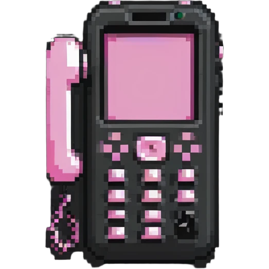 pink gothic phone emoji