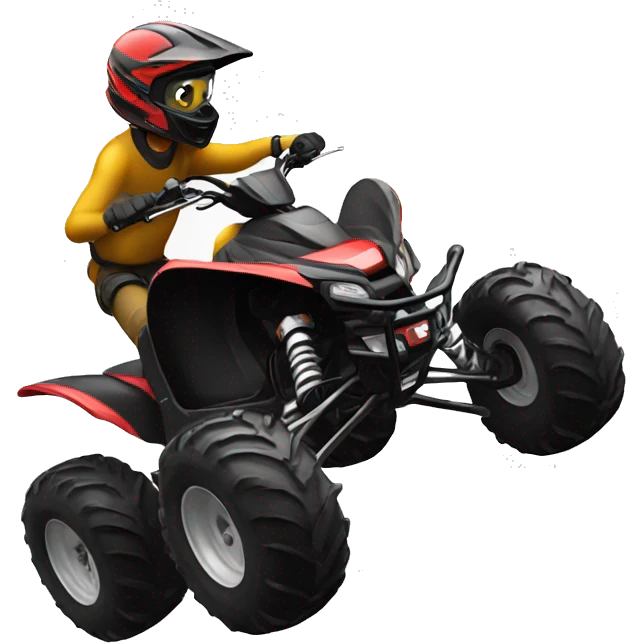 Atv doing a wheelie emoji