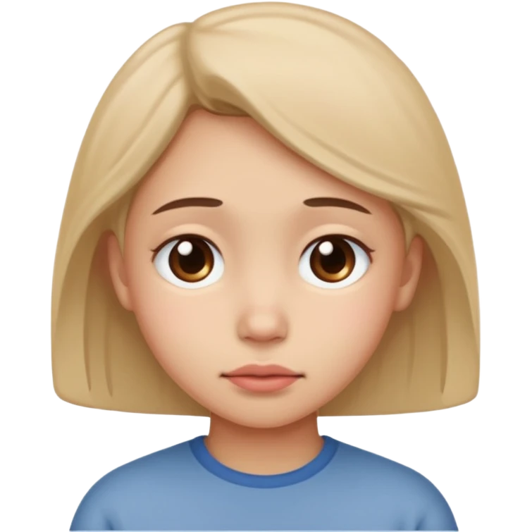 Make a cute shy 😌 in this emoji  emoji