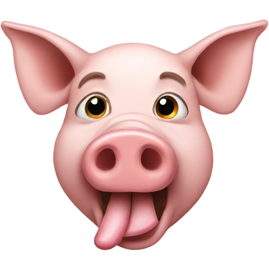 Pig picking nose emoji