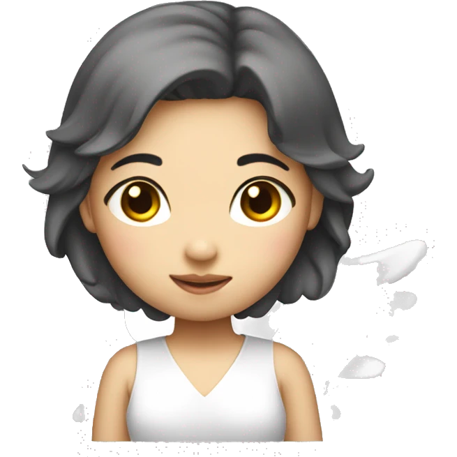 Asian angel girl with wings fair skin emoji