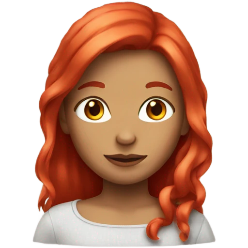 Emojis girl with red hair  emoji