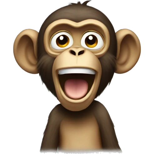 Monkey singing emoji
