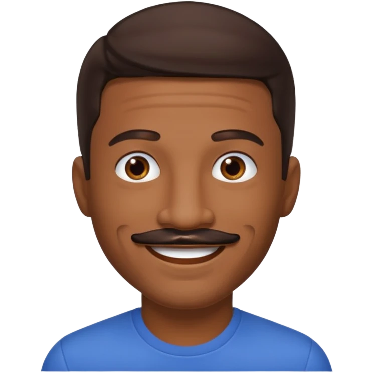 Stevie J with dark brown hair and thin mustache emoji