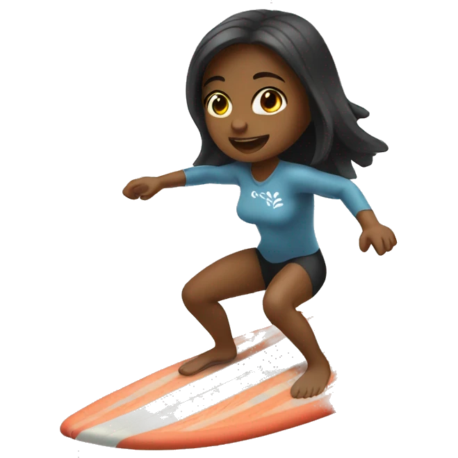 Girl surfing emoji