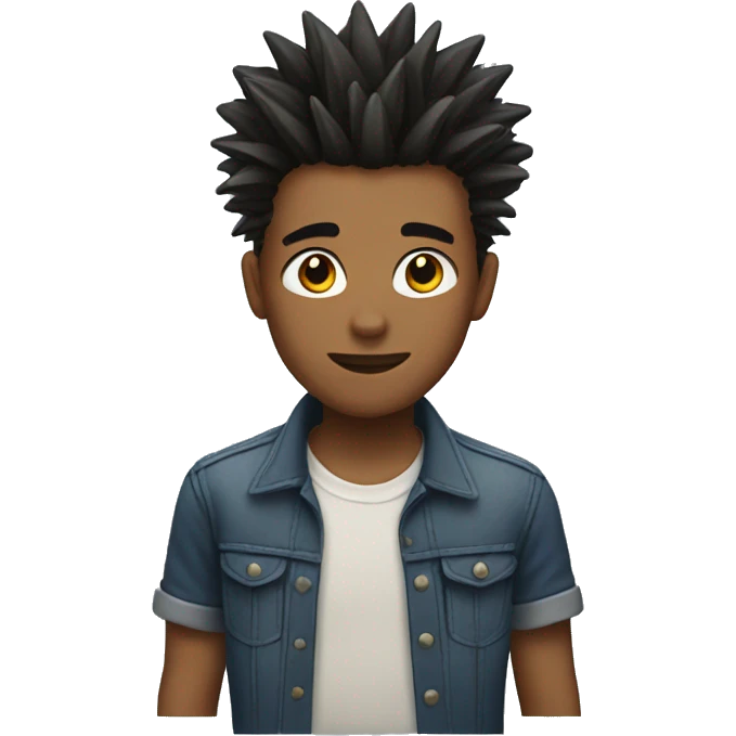 A boy with some spikes hair  emoji