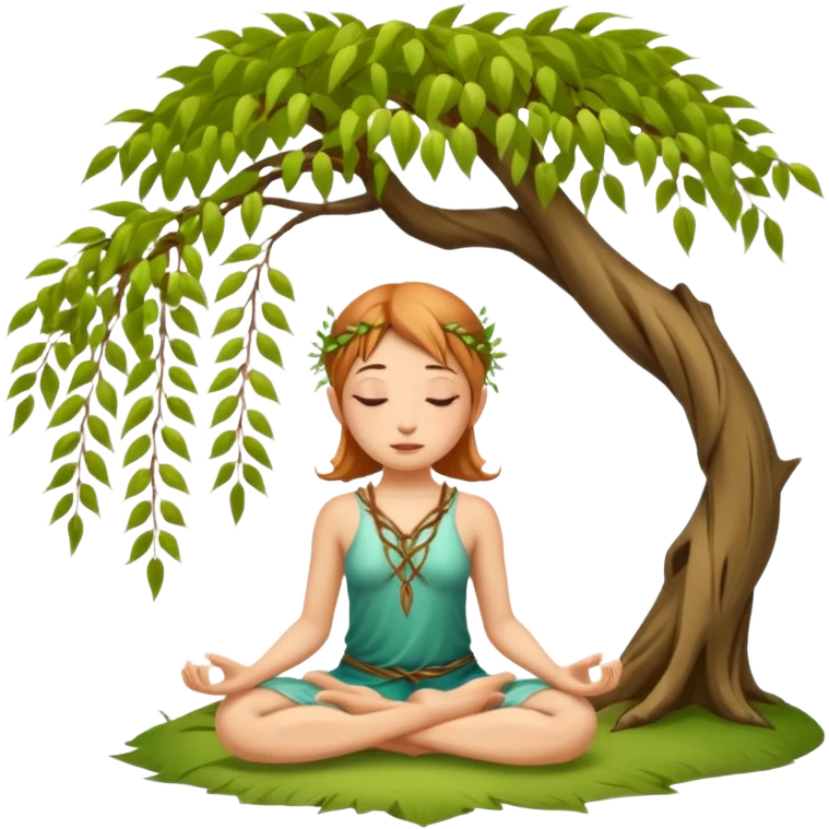 Willow tree fairy meditation  emoji