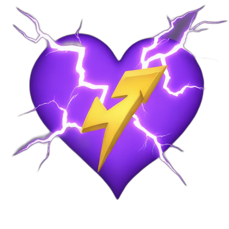 Lightning heart emoji
