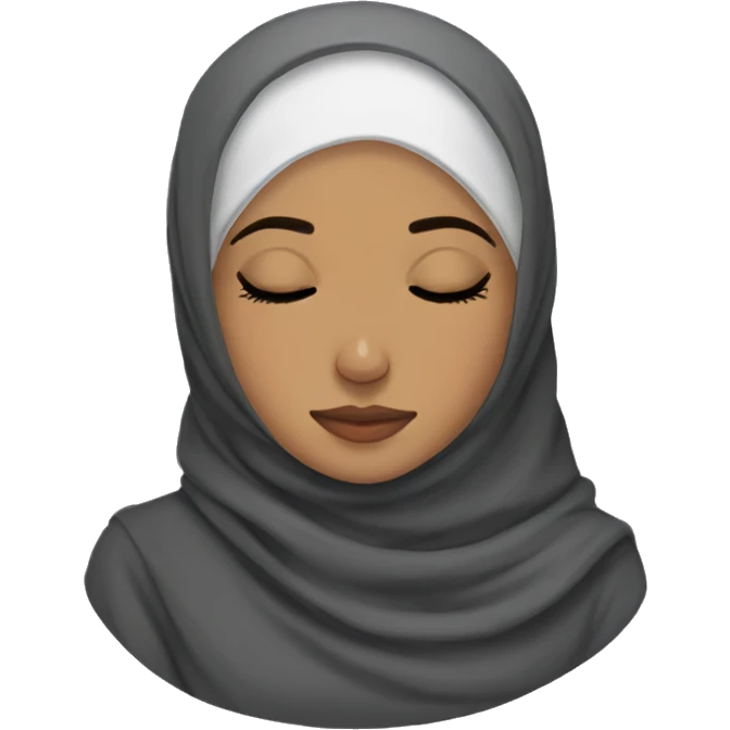 Cozy Hijabi sleeping emoji