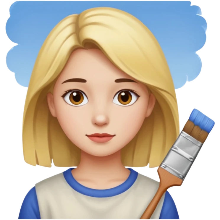 Girl painting outside emoji