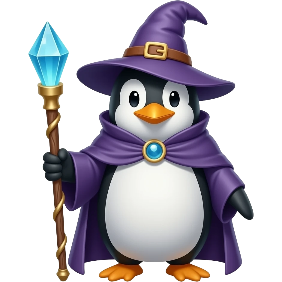 Penguin Wizard emoji