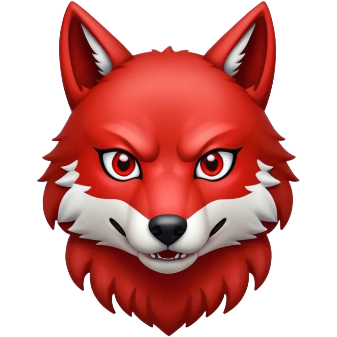 Evil Scary Red Wolf emoji
