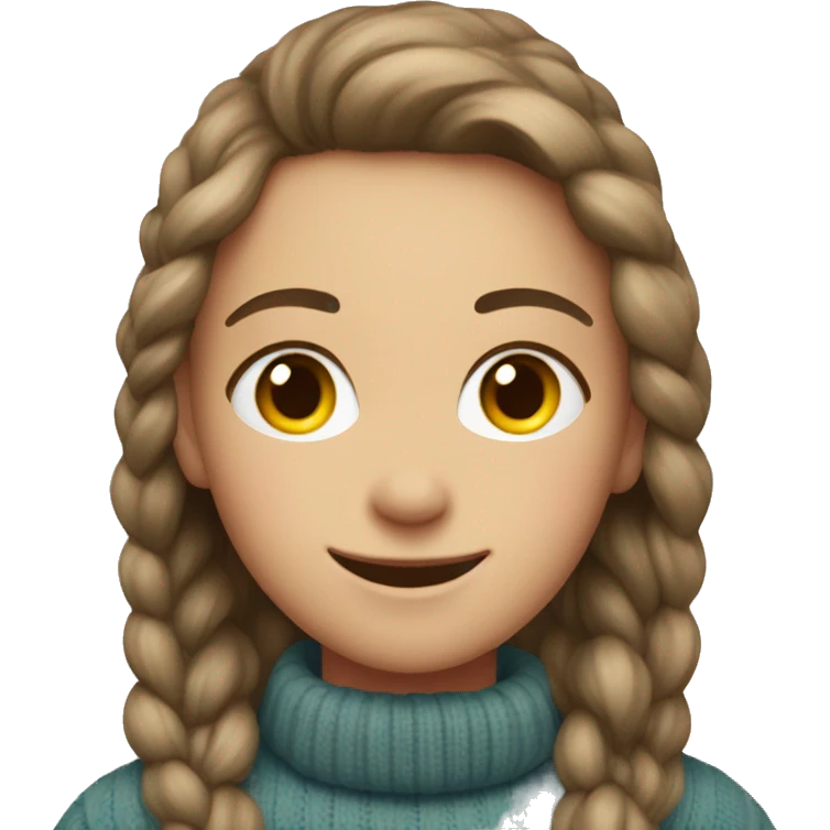 smiling girls outdoors in sweaters emoji
