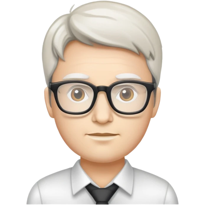System administrator with white skin and glasses  emoji