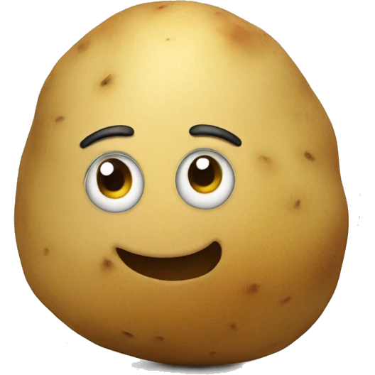 Potato rolling forward  emoji