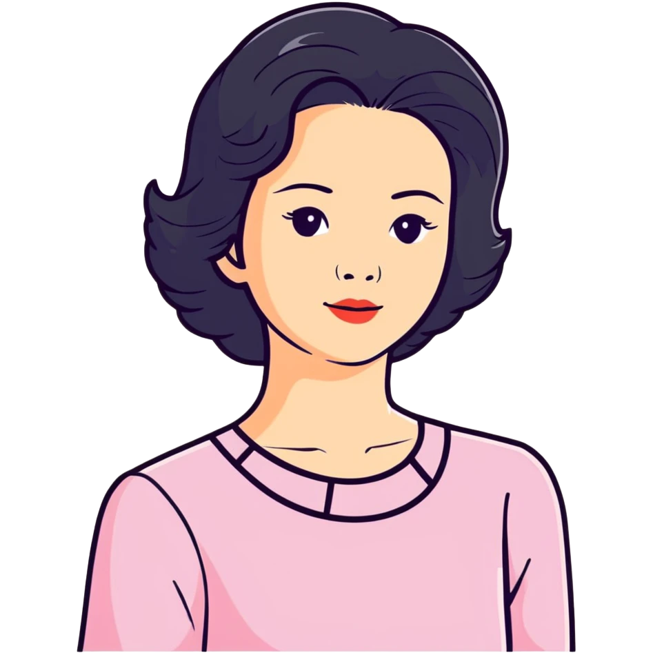 Teresa Teng legendary singer with classic 70s-80s style, chest up portrait emoji