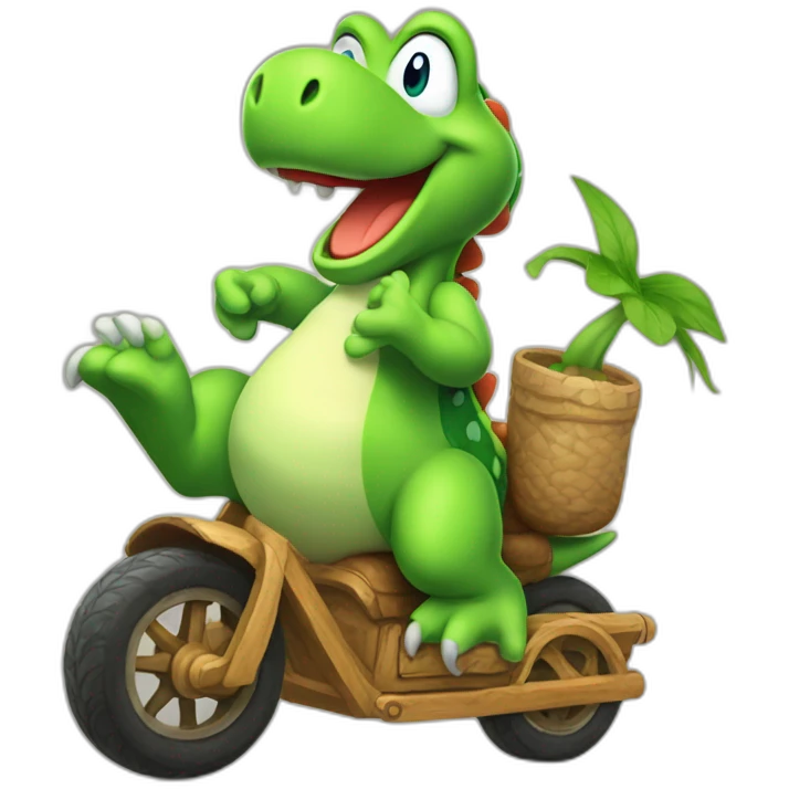 Yoshi riding a Guar emoji