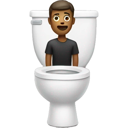 man in a toilet emoji