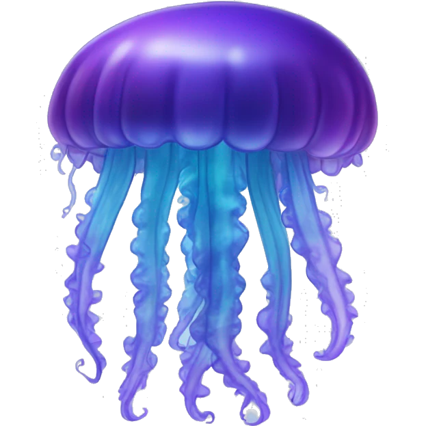 jelly fish blue purple  emoji