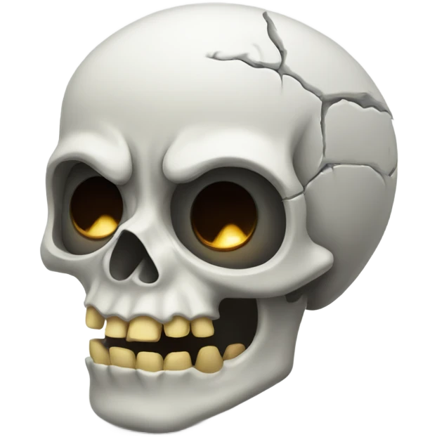 A skull crying  emoji