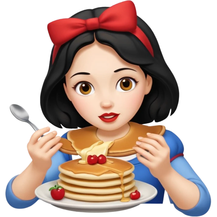 SnowWhite seal eating pancakes emoji