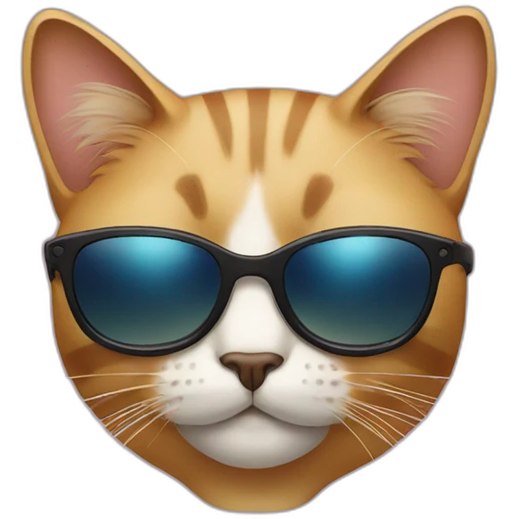 Cat with sunglasses emoji