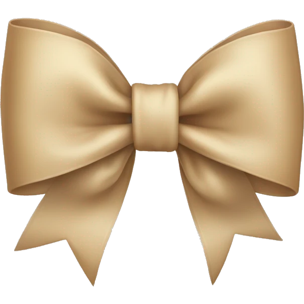 Beige bow emoji