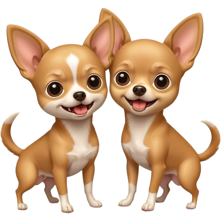 two annoying chihuahuas barking emoji