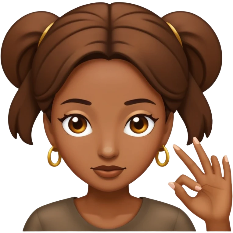 mujer haciendo dap emoji