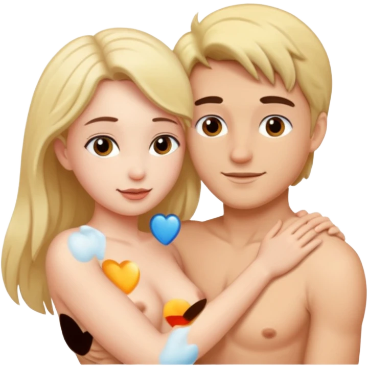 Naked female and naked male emoji