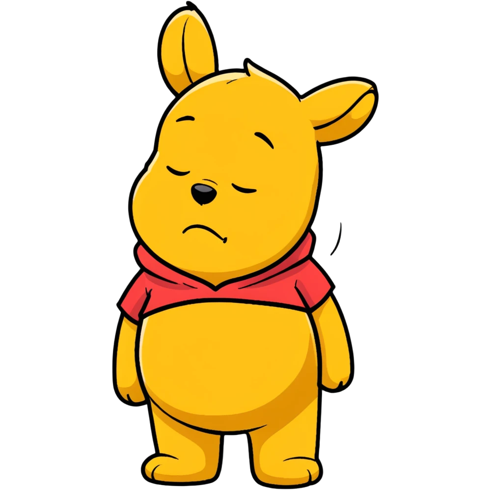 Pooh bear tired emoji
