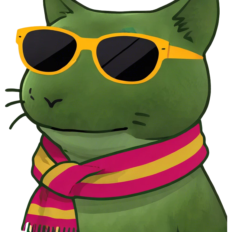 Cat with sunglasses emoji