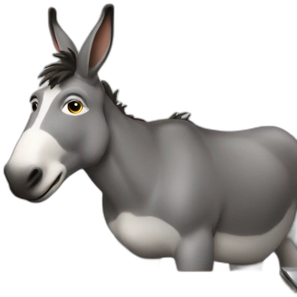 The donkey works at the computer emoji