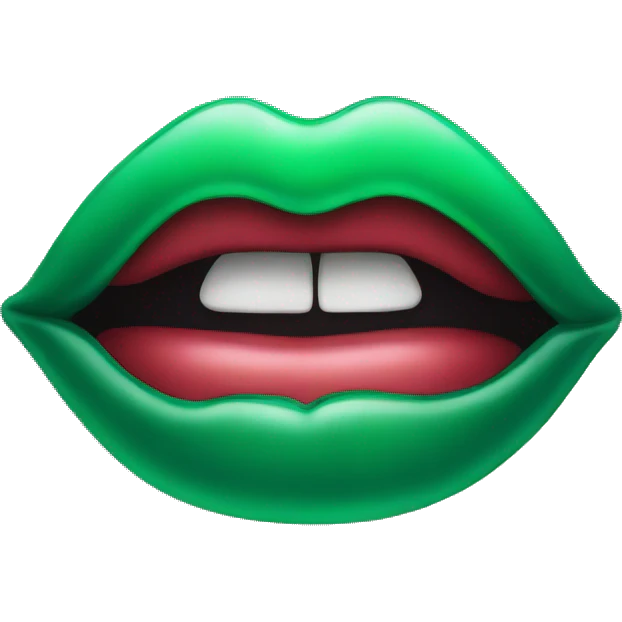  Lips emerald emoji