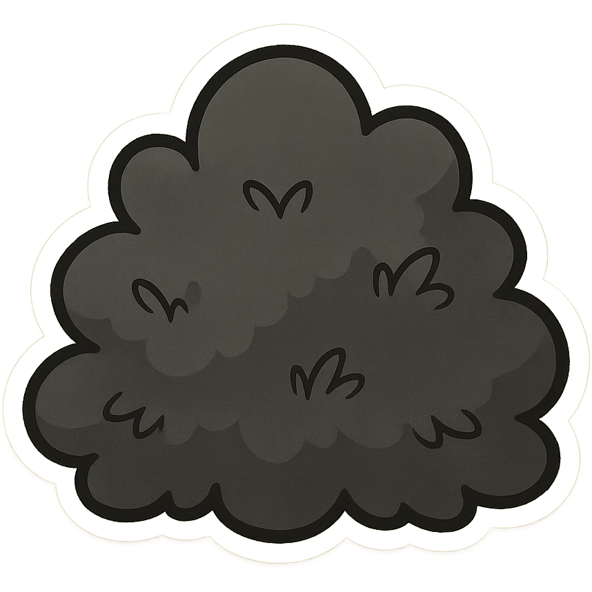simple black bush emoji