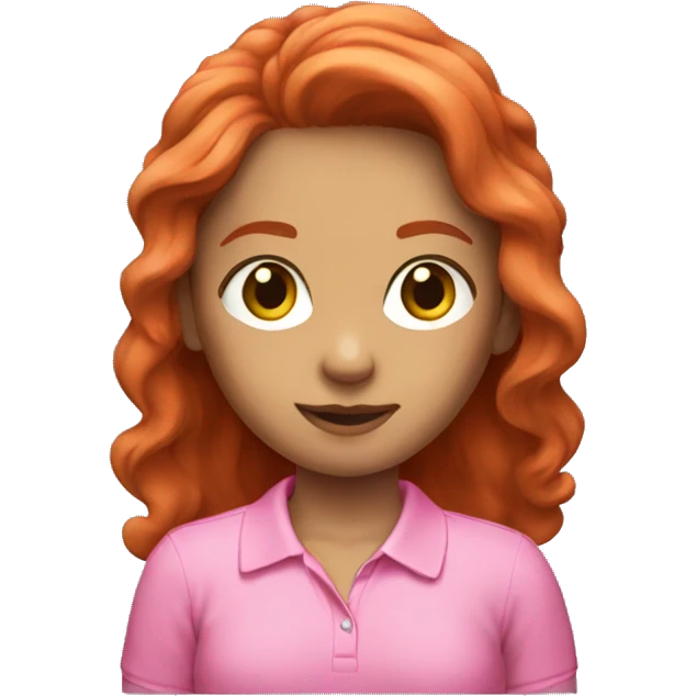 REDHAIR girl with flashy pink polo emoji