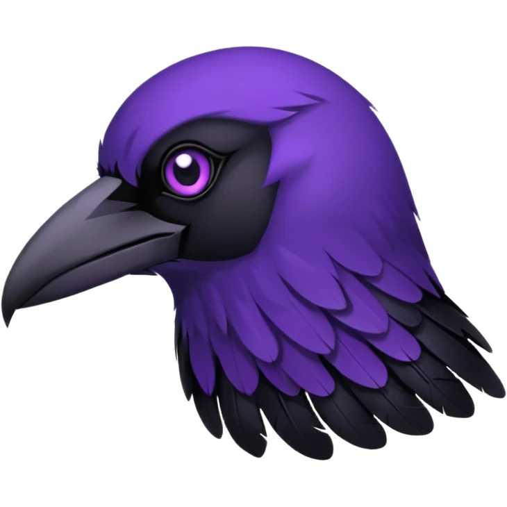 raven with purple eyes emoji