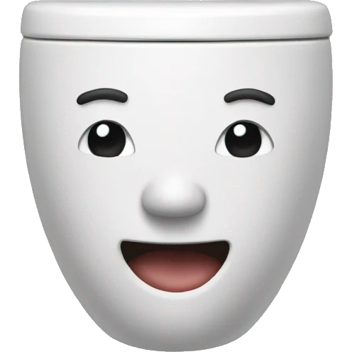 Create a toilette where a head with a very long beck comes out of the Toilette emoji
