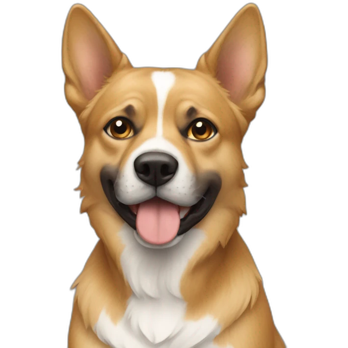 Chat sur chien emoji