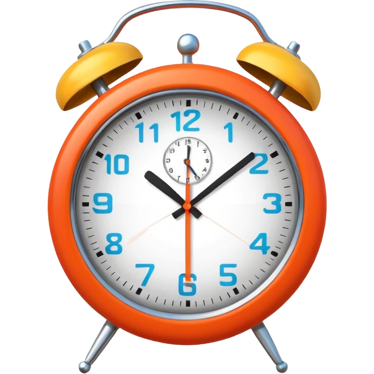 power hour checklist with a clock, energetic emoji