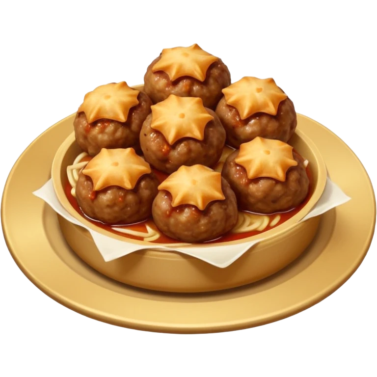 Wontons Beef Meatballs emoji